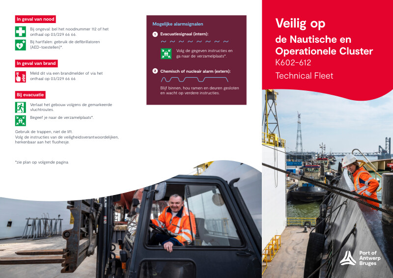 De veiligheidsvoorschriften bij een bezoek aan de Nautisch Operationele Cluster.