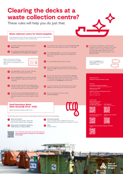 Information about waste collection centres, regulations and sorting.