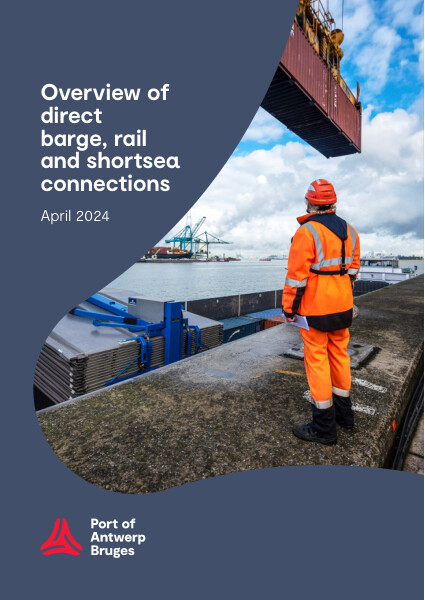 A product sheet with all rail, barge and shortsea connections from Antwerp and Zeebrugge. (Only in English)