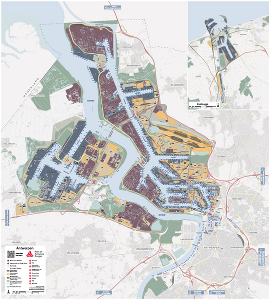 Port map Antwerp April 2022